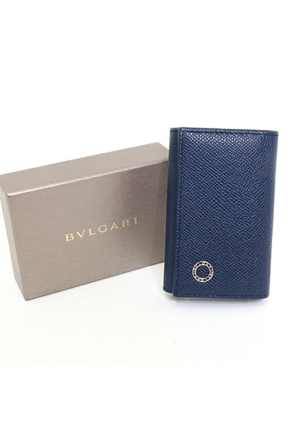 Pre-Owned BVLGARI 6-ring key case, blue