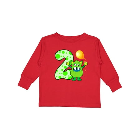

Inktastic 2nd Birthday Monster Gift Toddler Boy or Toddler Girl Long Sleeve T-Shirt