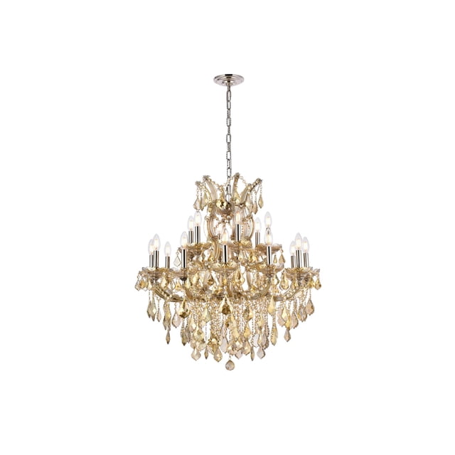 Elegant Lighting Maria Theresa 30" 19 Light Royal Crystal Chandelier