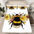 thumbnail image 2 of Castle Fairy Boys Girls Animal Honeybee Full Size Sheets 4-Piece,Chic Floral Flowers Breathable Bed Sheets,Spring Garden Lightweight Sheet Sets,Luxury Bedroom Decor, 2 of 7