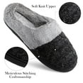 thumbnail image 2 of HOMEHOT Womens Fuzzy Slippers Plush Lined Memory Foam Slippers Chenille Scuff Slippers for Women Slip on House Shoes Adult Black Size 9 Female, 2 of 6