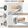 thumbnail image 2 of Curved Shower Curtain Rod 40-72 Inches Adjustable, Aluminum Shower Rod Rustproof, Round shower curtain rod, Curved Shower Rods for Bathroom, Bathtub, Stall, Chrome, 2 of 18