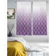 thumbnail image 3 of Abstract Art Sheer Curtains 72 Inches Long 2 Panels Classic Purple Line Gradient Texture Light Filtering Semi Sheer Window Curtains Drapes for Bedroom Living Room 52"x72", 3 of 7