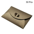 thumbnail image 3 of Unique Bargains Mini Enveloppes avec Fermoir en Forme de Cœur, Porte-Cartes de Rangement, Café, Lot de 50, 3 of 5