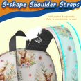 thumbnail image 5 of Highland Cow and Flower Print 17" School Backpacks for Teens,Waterproof Oxford Fabric,S-Shape Padded Straps for School,Travel,Hiking,Camping, 5 of 6