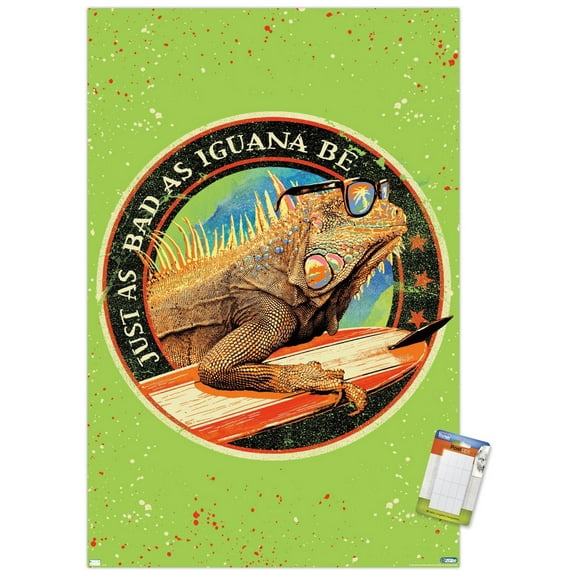 Jim Baldwin - Iguana Wall Poster, 14.725" x 22.375"