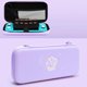 thumbnail image 2 of Cat Paw Print PU Leather Hard Carrying Case with Shoulder Strap and Hand Strap for Switch Game Console, Lavender Purple, 2 of 4