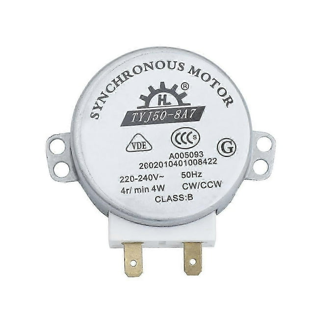 TYJ50-8A7 AC 220V-240V 4RPM 4W CW/CCW Microwave Oven Turnable Synchronous Motor