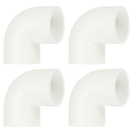 20mm 90 Degree Elbow, 4Pcs Pipe Fittings Connectors, White