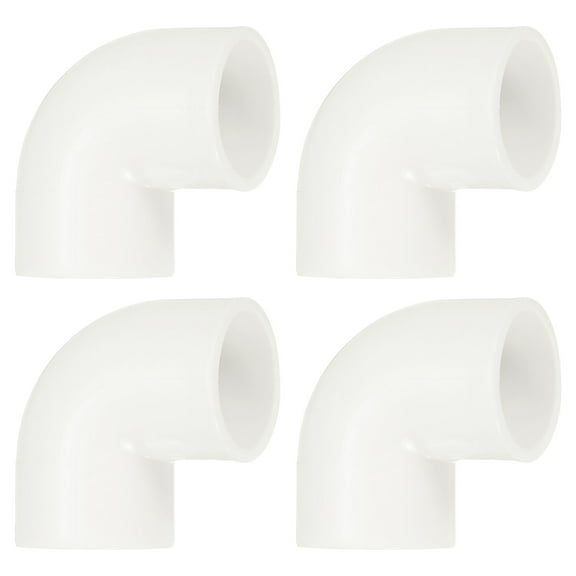 20mm 90 Degree Elbow, 4Pcs Pipe Fittings Connectors, White