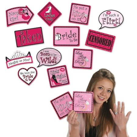 Christmas Cutouts For Photos Club Pack of 144 Bachelorette Photo Fun Pink Sign Cutout Party Favors 8