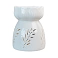 thumbnail image 2 of FENGGHAO White Ceramic Wax Melt Holder Oil Burner with Candle Spoon Aroma Diffuser Tealight Holder Wickless Home Spa Gift 9x7cm, 2 of 7