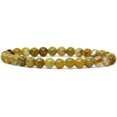 thumbnail image 1 of Angelstones Bracelet Extensible Unisexe en Perles Rondes de 6 mm en Séraphinite Vert Naturel, 1 of 3