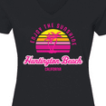 thumbnail image 4 of Inktastic Summer Enjoy the Sunshine Huntington Beach California Pink Women's V-Neck T-Shirt, 4 of 5