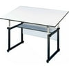 Alvin Table Black Base White Top 37 1/2" x 60"