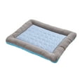 thumbnail image 2 of PEONAVET Cooling Dog Bed, Summer Ice Silk Pet Bed for Dog Cats, Portable Washable Dog Mat, Non Slip and Wear Resistants Pet House(21.6×17.7In, Blue) Up to 50% off, 2 of 6