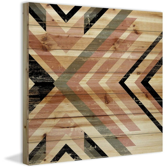 "Dueling Direction" Painting Print on Natural Pine Wood