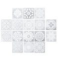 thumbnail image 4 of 16pcs Mandala Pochoirs Peinture Dessin Réutilisable Bricolage Modèle de Fabrication, 4 of 9