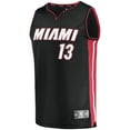 thumbnail image 2 of Men's Fanatics Bam Adebayo Black Miami Heat Fast Break Replica Player Jersey - Icon Edition, 2 of 6