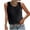Black, variant on Wyobmus Womens Crochet Tank Tops Casual Crewneck Loose Knit Sleeveless Crop Sweater Vest Casual Loose Cami Tops Black