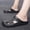 White, variant on Men Black Dual-Hole Hollow Clogs Rotatable Snap Back Strap One-Piece EVA Breathable Shock Absorbing Outdoor Beach Slippers