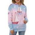 thumbnail image 4 of Pink Sailboat Pattern Men's Women New Sweatshirt Hoodie Men's Plus Size Sweatshirt Hooded Sweatshirt 3d Printed Street Men's Cloth, 4 of 6