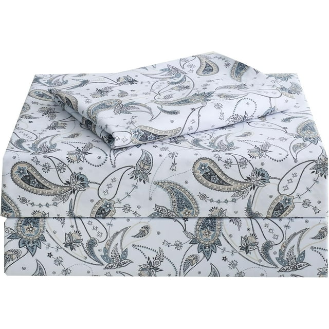 Floral Printed Sheet Set King Soft Microfiber Botanical Bed Sheets Extra Deep Pocket Pieces