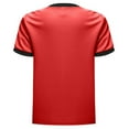 thumbnail image 4 of Hansber Kids Boys Stylish Geometric Printed Sports Shirts Short Sleeve Basketball Football Jersey Athletic T-shirt Red 16, 4 of 6