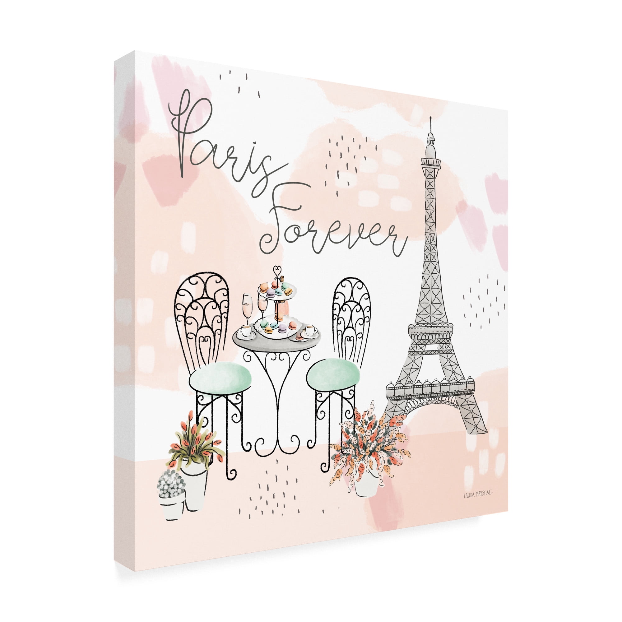Trademark Fine Art 'Sweet Paris III' Canvas Art by Laura Marshall