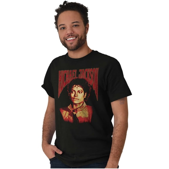 Michael Jackson Thriller Pop Portait Crew Neck Short Sleeve Graphic Tee Brisco Brands S