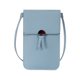 thumbnail image 2 of Bolsa de teléfono táctil para mujer, bolso de hombro de cuero mini, transparente, azul cielo, 2 of 2