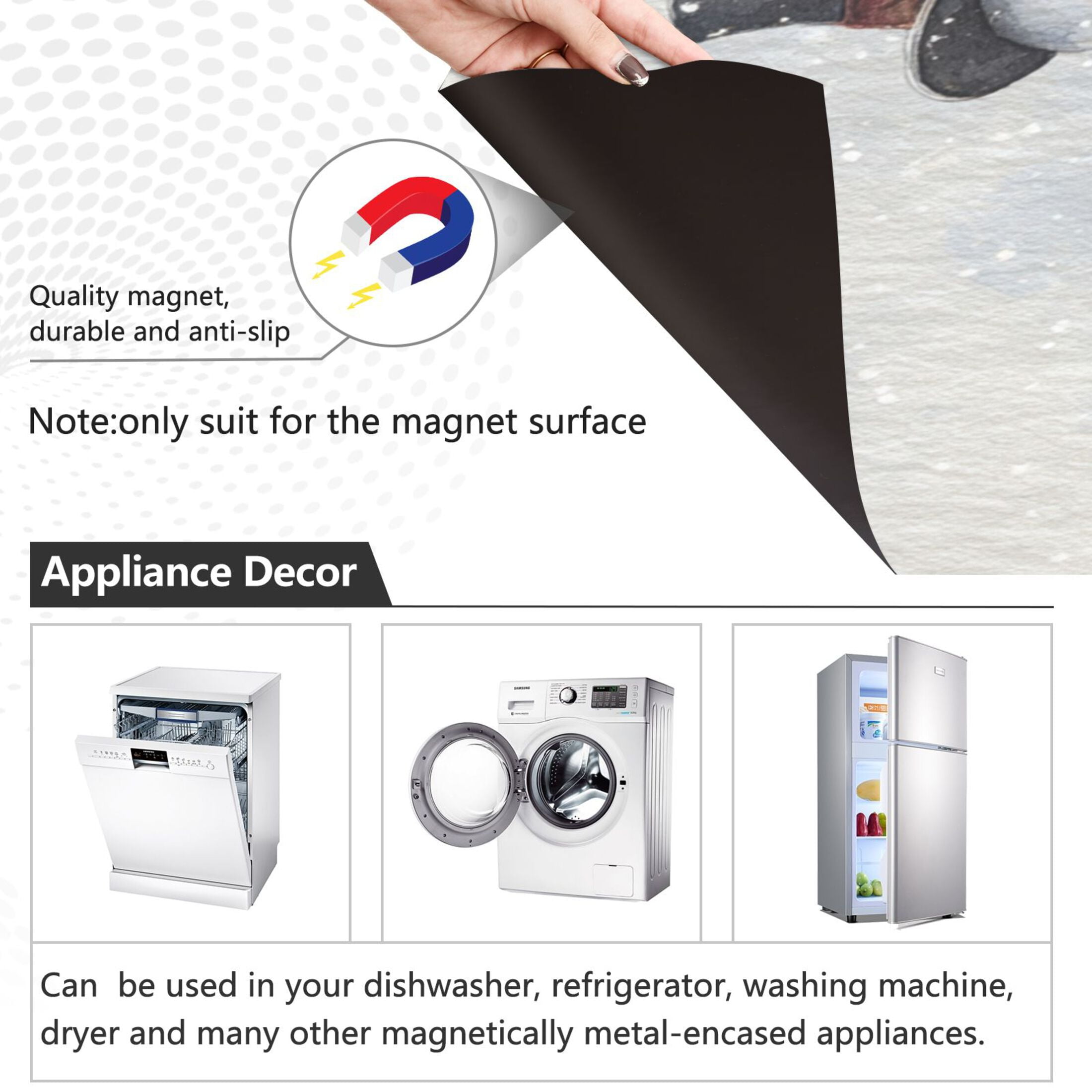 Dishwasher Sticker Magnetic Dishwasher Sticker Magnetic Decorative Sticker Refrigerator Sticker Dishwasher Decorative Stickers Watercolor Snowman
