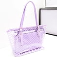 thumbnail image 4 of Up to 65% off Fashion Lady Plastic Wave Point Transparent Beach Shoulder Bag Handbag + Clutch, 4 of 5