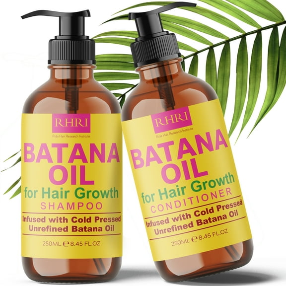 Batana Oil Shampoo and Conditioner Set | Clarifying Shampoo, Hair Growth Shampoo, Thinning Shampoo & Conditioner | Raw Batana Oil & Thickening Formula for Men & Women | Growth Enhancing Formula