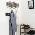thumbnail image 5 of MyGift Wall-Mounted Entryway Torched Wood Coat Rack with 6 Nautical Style Rope Hooks, 5 of 6
