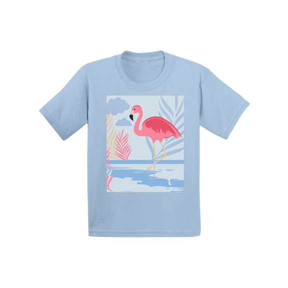 Awkward Styles Beach Party Toddler Shirt Cute Summer Shirt for Kids Pink Flamingo T Shirt for Boys Pink Flamingo Shirts for Girls Lovely Flamingo T-Shirt for Children Summer Gifts for Little One