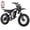 QL200-Purple, variant on Jecham QL200 1500W(Peak)Electric Bicycles with Pedals for Adults/Teens,40V16AH Battary 40+ Miles,Top 32MPH ebike.Shimano 7 Speed, 20*4.5 fat tire,Fake Caron Fiber, Invered Fork UL2849