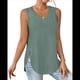 thumbnail image 2 of Camiseta de Tirantes de Verano para Mujer, con Bordado de Ojales, Sin Mangas, Cuello en V, Holgada, Informal, 2025 Verde M, 2 of 6