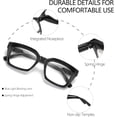 thumbnail image 2 of Reading Glasses for Women Oprah Style Square Reader with Spring Hinge Blue Light Blocking for Ladies, 2 of 7