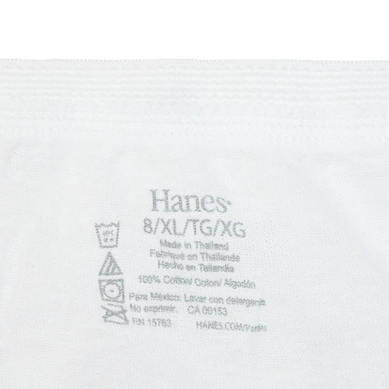 Women's Hanes D40L Cotton Brief Panties - 3 Pack (White 6