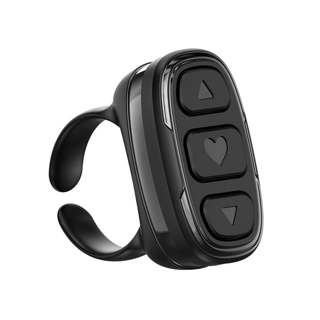 Bunblic Fingertip Controller Remote Control,Page Turner Compact,Accessories,App Page Turner Finger Remote Control for Cell Phone Black B