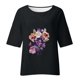 thumbnail image 4 of Fiudx Ofertas Flash Del Día Blusa Holgada con Estampado de Manga 3/4 para Mujer, Estilo Informal, con Estampado de Alzheimers, 4 of 4