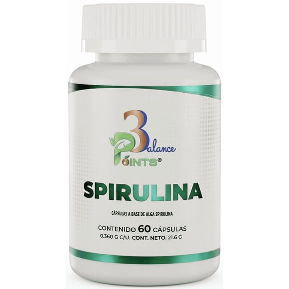 Espirulina, 3 Balance Points, 60 capsulas.