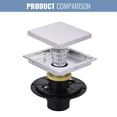 thumbnail image 5 of Wowow 6 in. x 6 in. Stainless Steel Square Shower Drain with Tile-In Pattern Drain Cover, 5 of 5