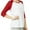 White / Red, variant on Women's Two Tone 3/4 Sleeve Raglan Baseball Shirt / Baseball Tee, White/Red S