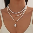 thumbnail image 2 of NICKSUN Pearl Necklaces for Women Layered Baroque Beaded Chain Fashion Jewelry Renaissance Style Accessories, 2 of 8