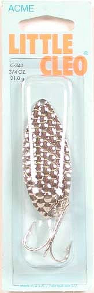 Acme Tackle Little Cleo Fishing Spoon Hammered Nickel 3/4 oz.