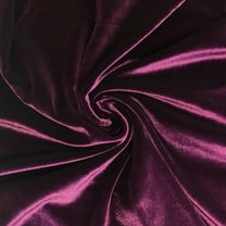 DECORATIVE SILK INC. Polyester Stretch Velvet Fabric 60" inches Wide By the Yard( EGGPLANT )