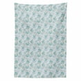 thumbnail image 2 of Vintage Tablecloth, Floral Theme Pale Roses Cuts by Stripes Blooming Flowers, Rectangle Satin Table Cover Accent for Dining Room and Kitchen, 60" X 90", Pale Blue Pale Teal, by Ambesonne, 2 of 2
