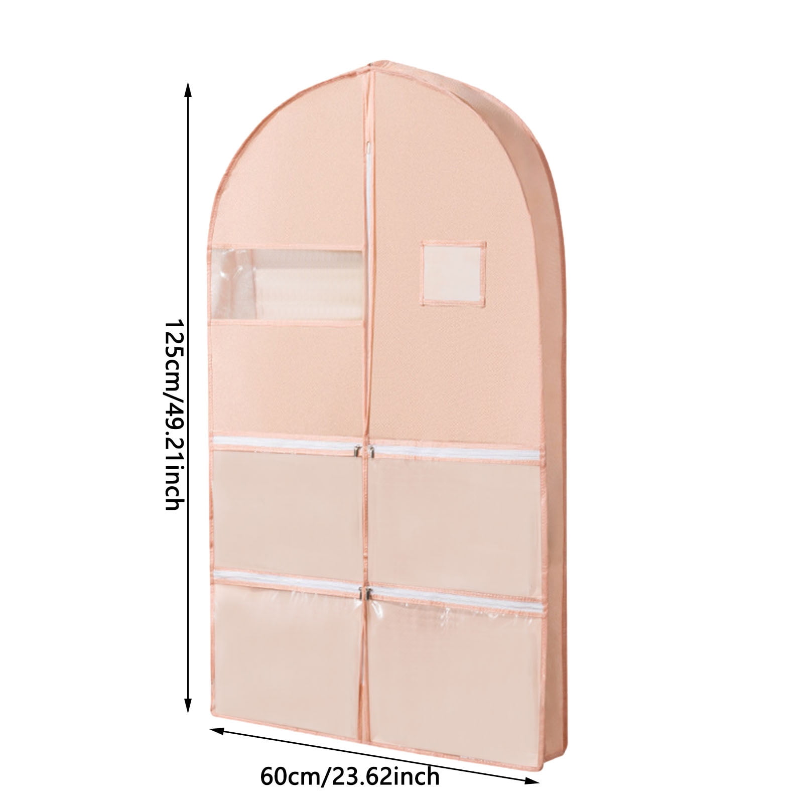 1-3PC Suit Bags Hanging Garment Bags with Window for Coats Jackets Dresses Closet Organizer Space Saving Storage Solution for Travel Packing Non Woven